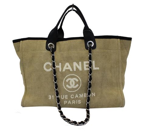 chanel grand shopper beige|Chanel denim shopping bags.